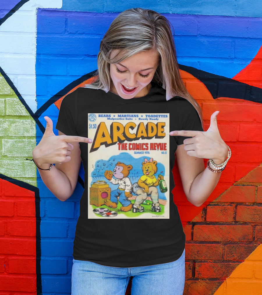 Arcade The Comics Revue Bears Martians Toadettes Summer 1976 No. 6 Malpractice Suite Rowdy Noody T-Shirt