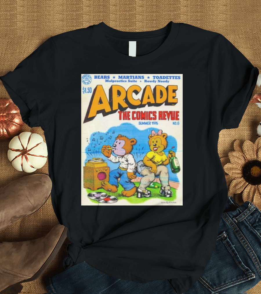 Arcade The Comics Revue Bears Martians Toadettes Summer 1976 No. 6 Malpractice Suite Rowdy Noody T-Shirt