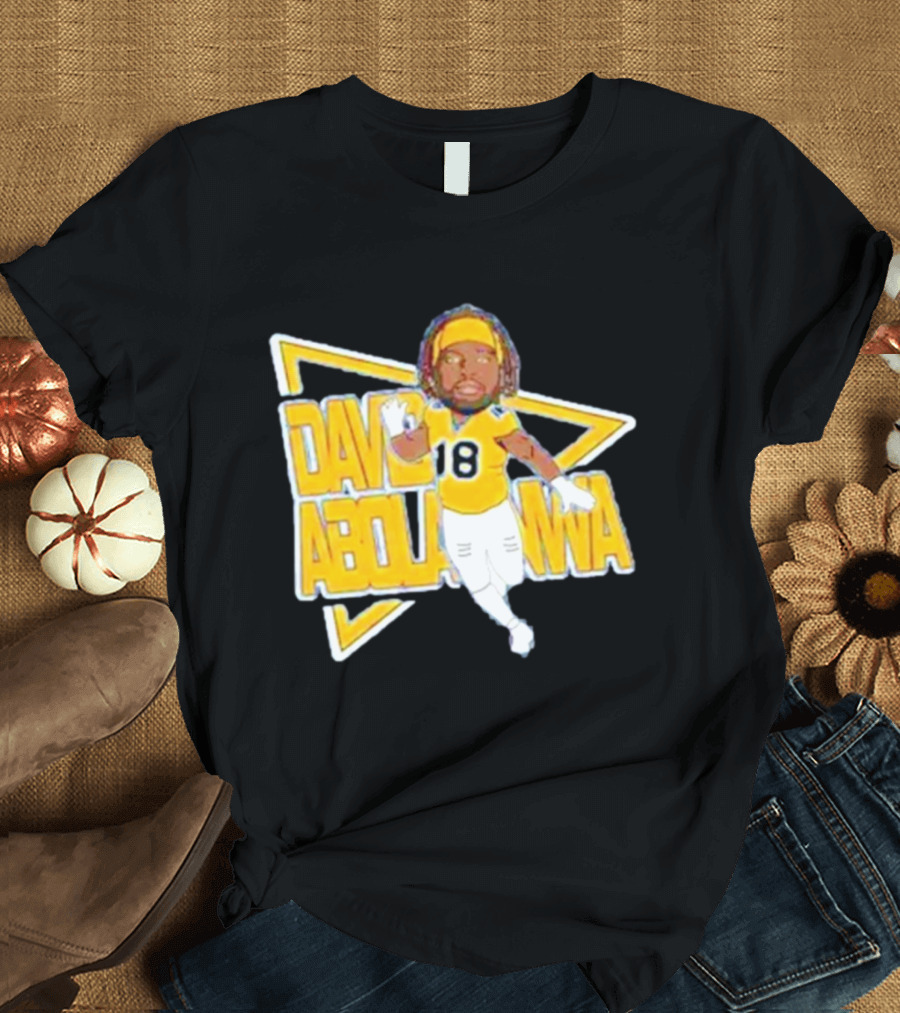 David Abolarinwa 18 Football Caricature Signature T-Shirt