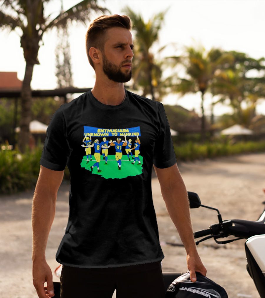 Michigan Wolverines Enthusiasm Unknown To Mankind Football Players Celebrating T-Shirt