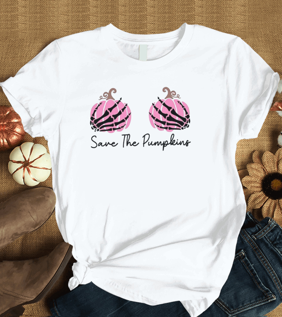 Save The Pumpkins Breast Cancer Survivor Awareness T-Shirt