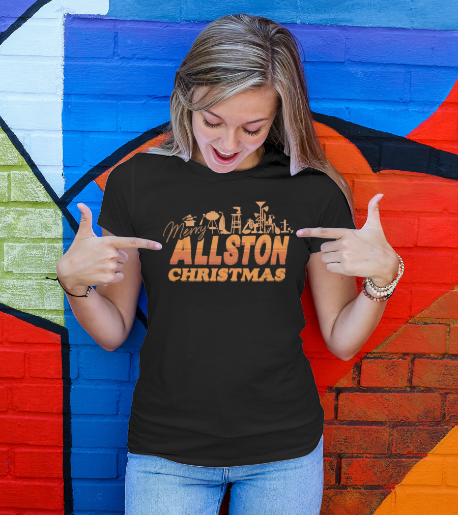 Merry Allston Christmas Silhouette Icons T-Shirt