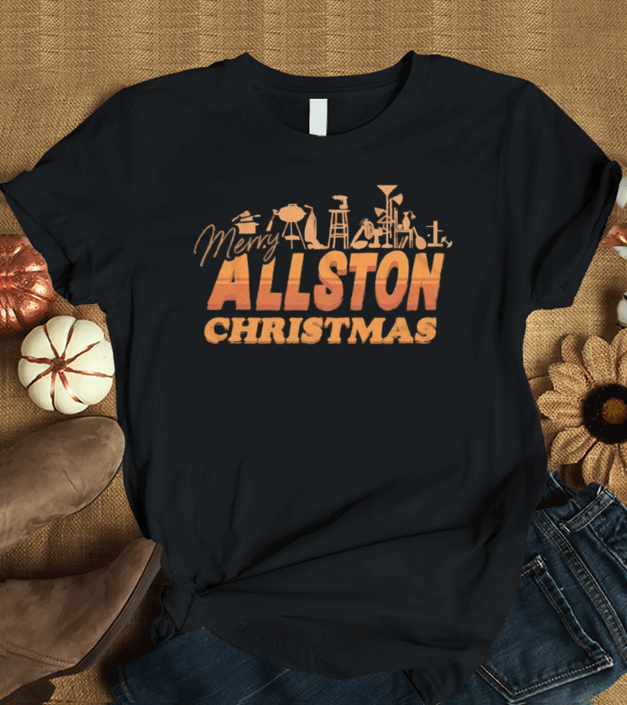 Merry Allston Christmas Silhouette Icons T-Shirt