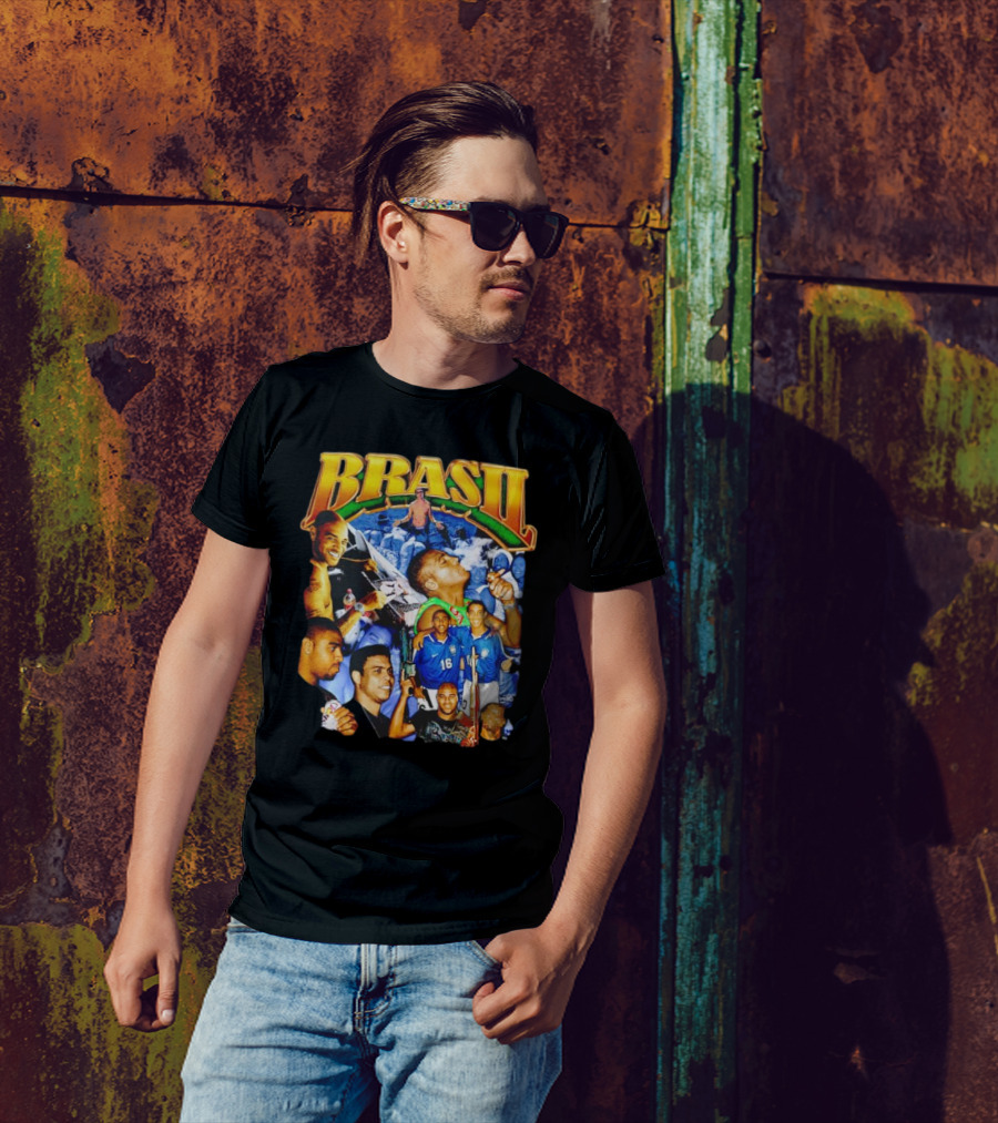 BRASIL Soccer Celebration Icons And Fans T-Shirt