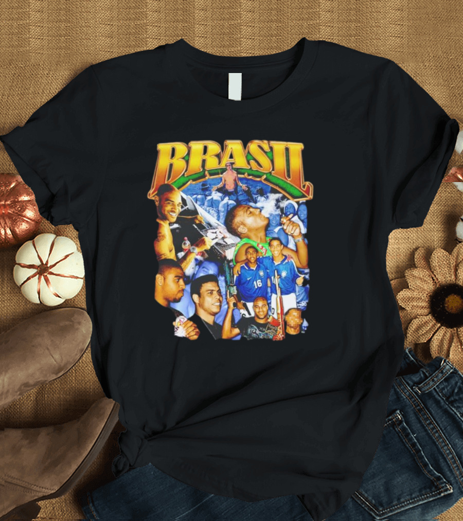 BRASIL Soccer Celebration Icons And Fans T-Shirt