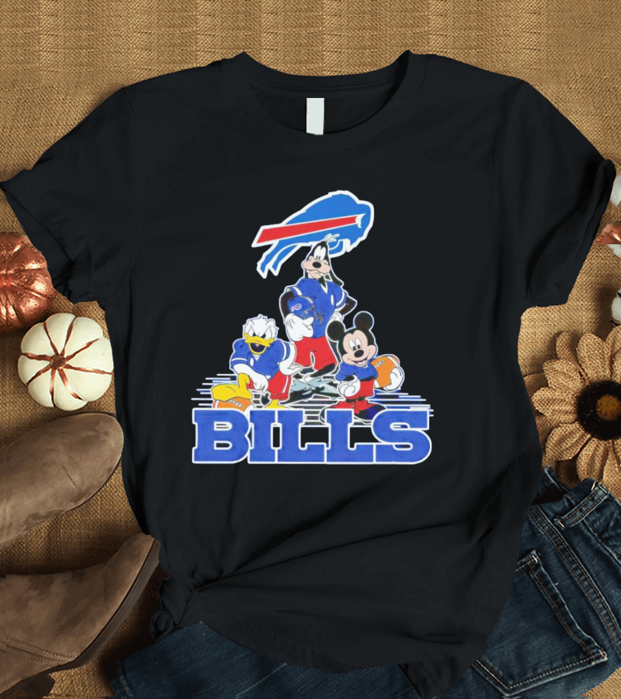 Mickey Mouse Characters Buffalo Bills NFL Sports T-Shirt