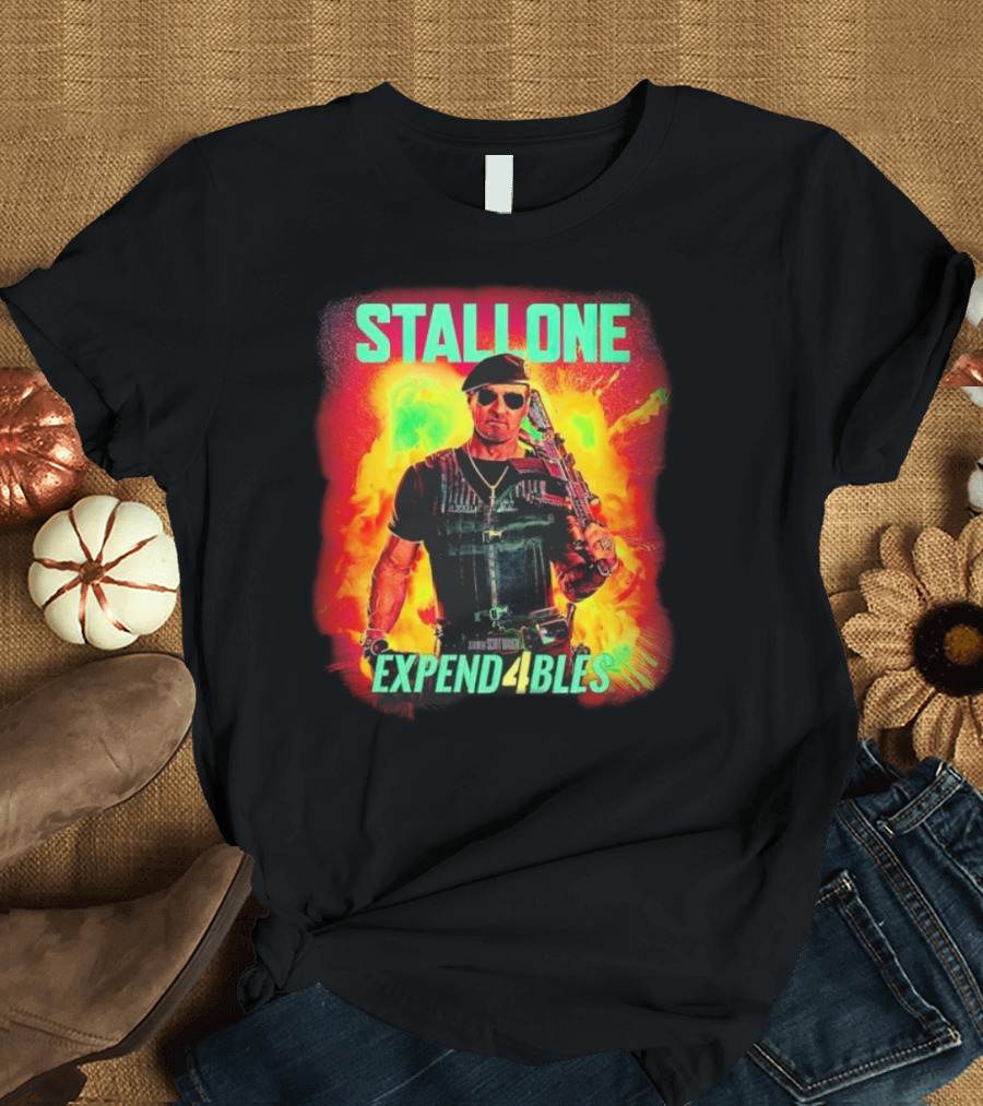 STALLONE Expend4bles Explosion Action Hero T-Shirt