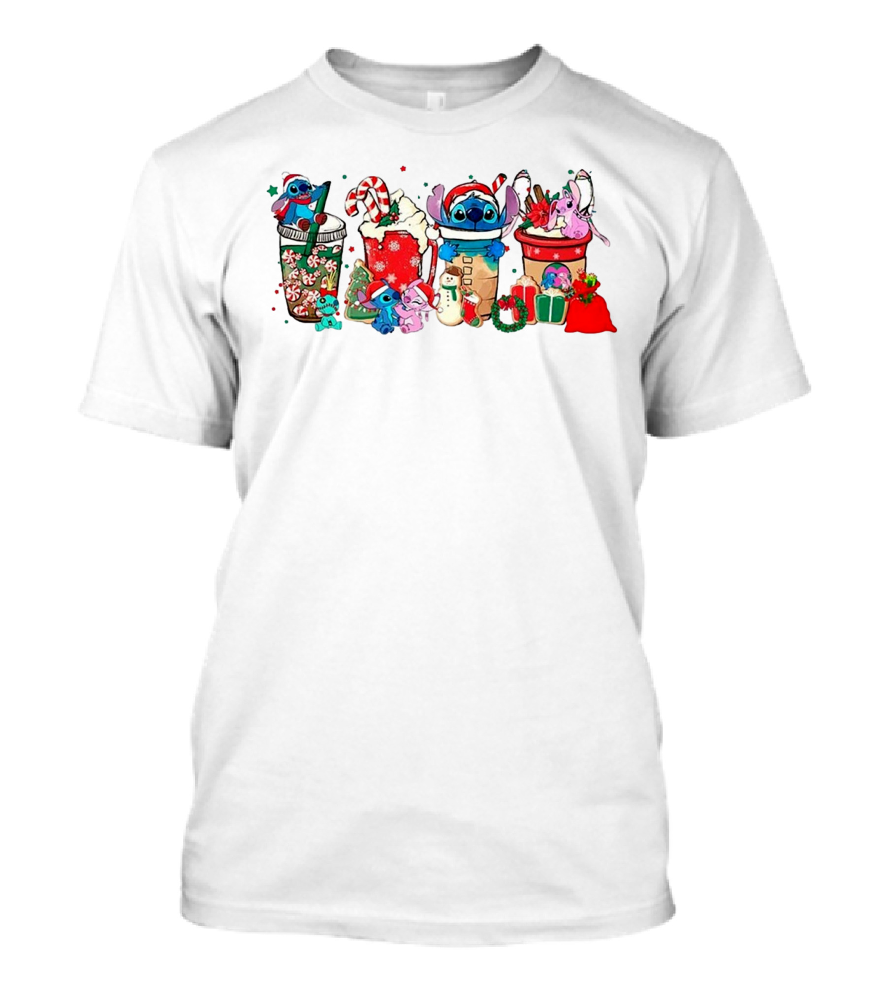 Blue Monster Angel Christmas Coffee Ugly Xmas Cups And Gifts T-Shirt