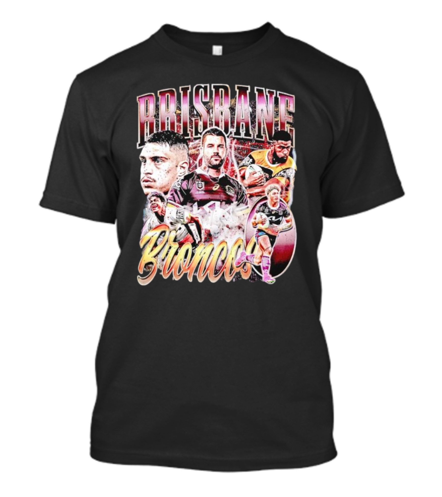 Brisbane Broncos Player Celebration Montage T-Shirt