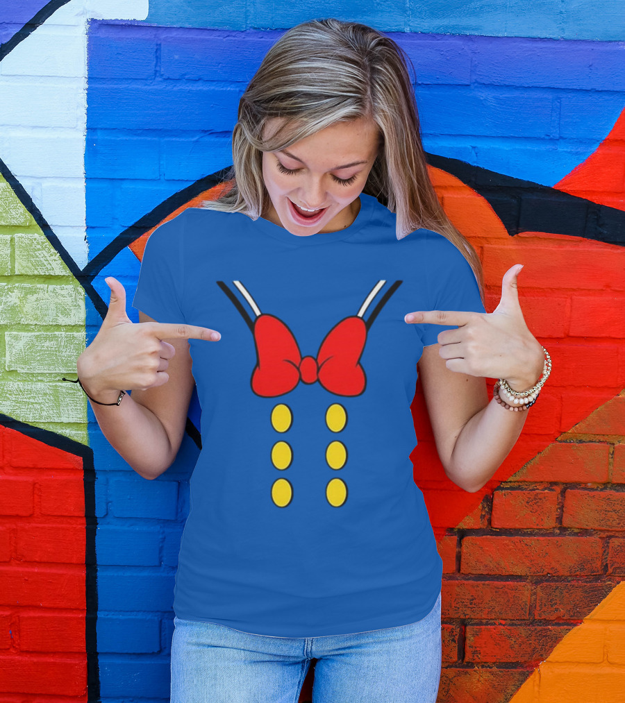Donald Duck Halloween Minnie Mouse Bow And Buttons T-Shirt