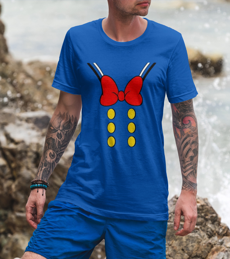 Donald Duck Halloween Minnie Mouse Bow And Buttons T-Shirt