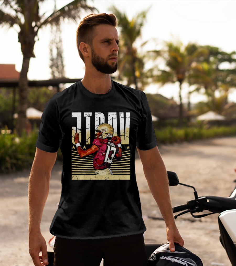 JTrav Jordan Travis Football Stars Stripes T-Shirt
