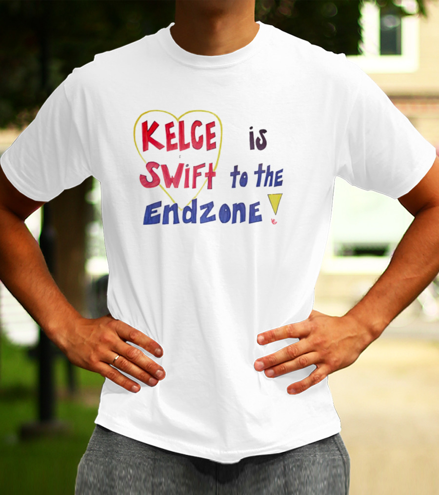 Kelce Swift Heart Is To The Endzone T-Shirt