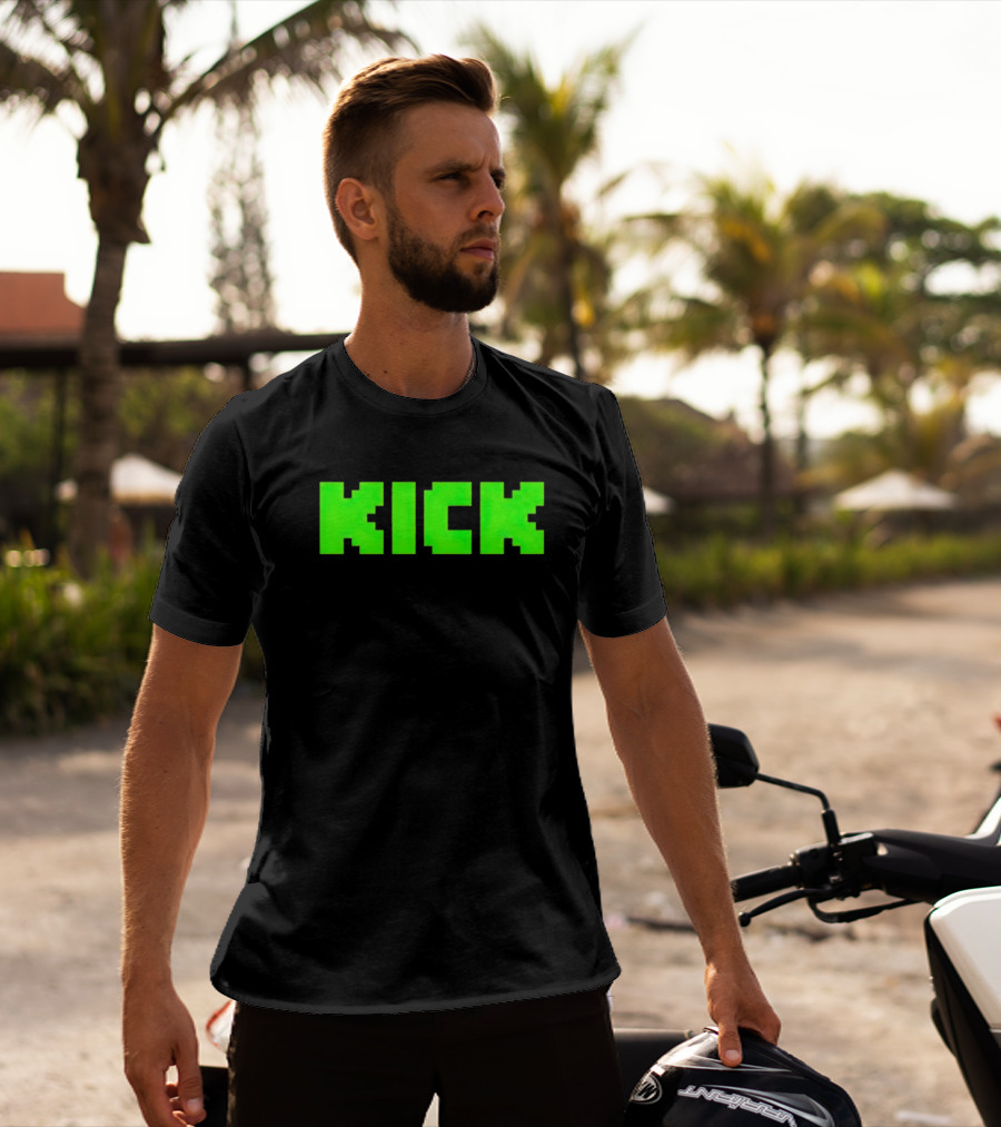 Kick Green Logo Pixel T-Shirt