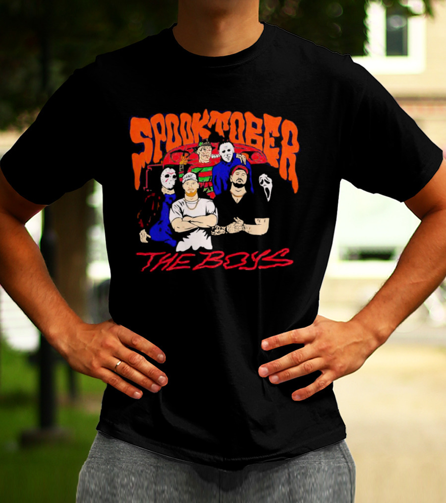 Spooktober Horror Movies The Boys Halloween Mask Group T-Shirt