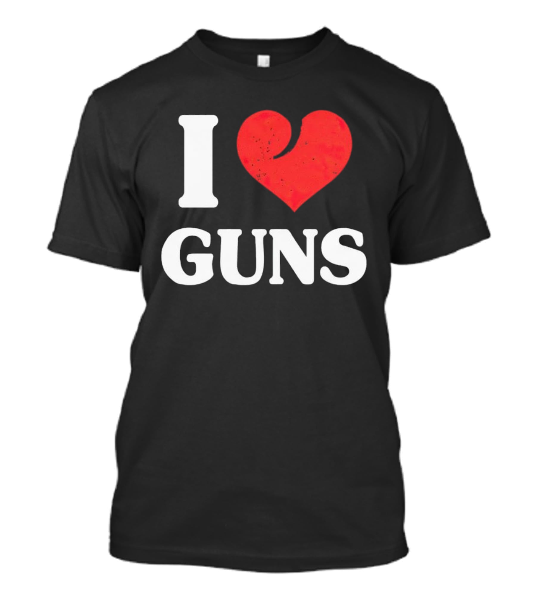 I Love Guns - Heart T-Shirt