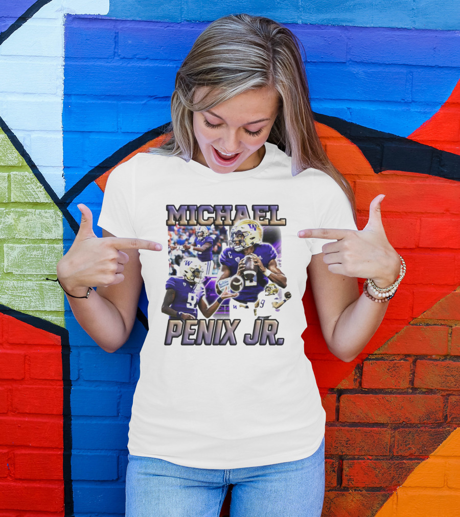 Michael Penix Jr. Washington Huskies Quarterback Football Player T-Shirt