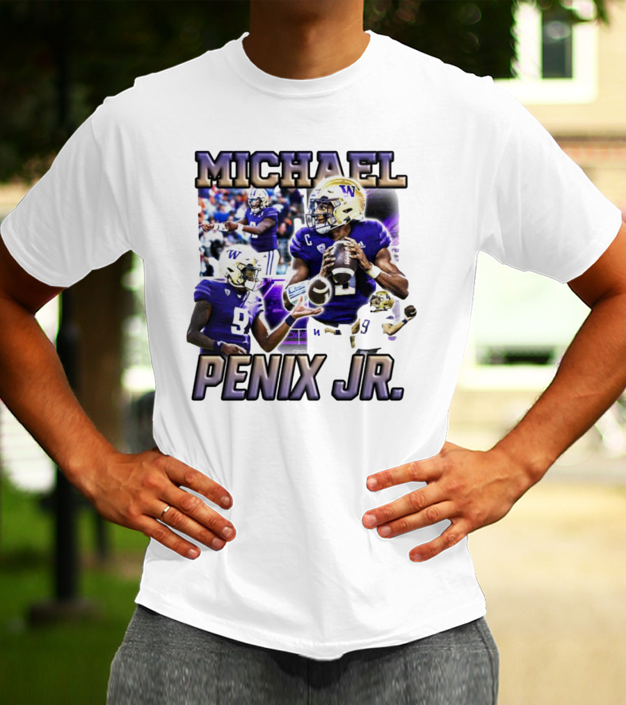 Michael Penix Jr. Washington Huskies Quarterback Football Player T-Shirt