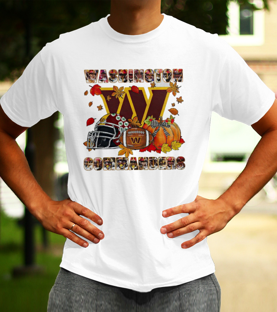 Washington Commanders Fall Helmet Football Pumpkin T-Shirt