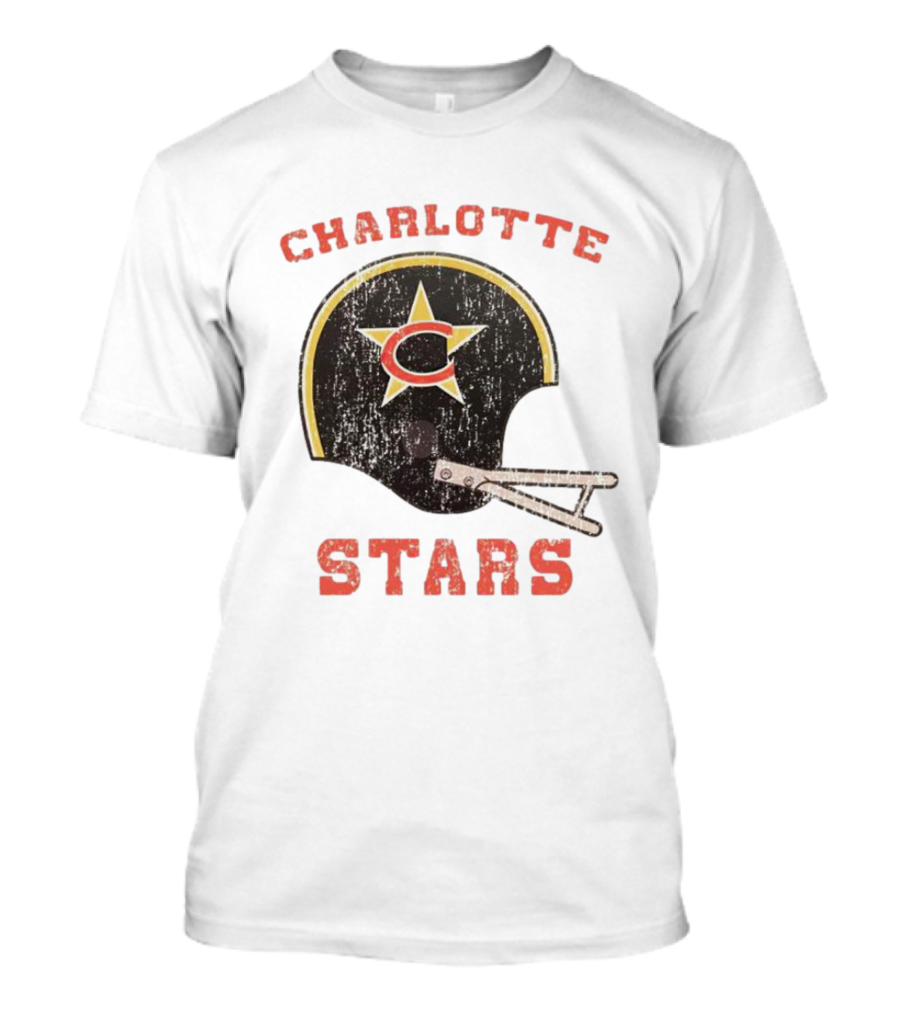 Charlotte Stars Football Helmet T-Shirt