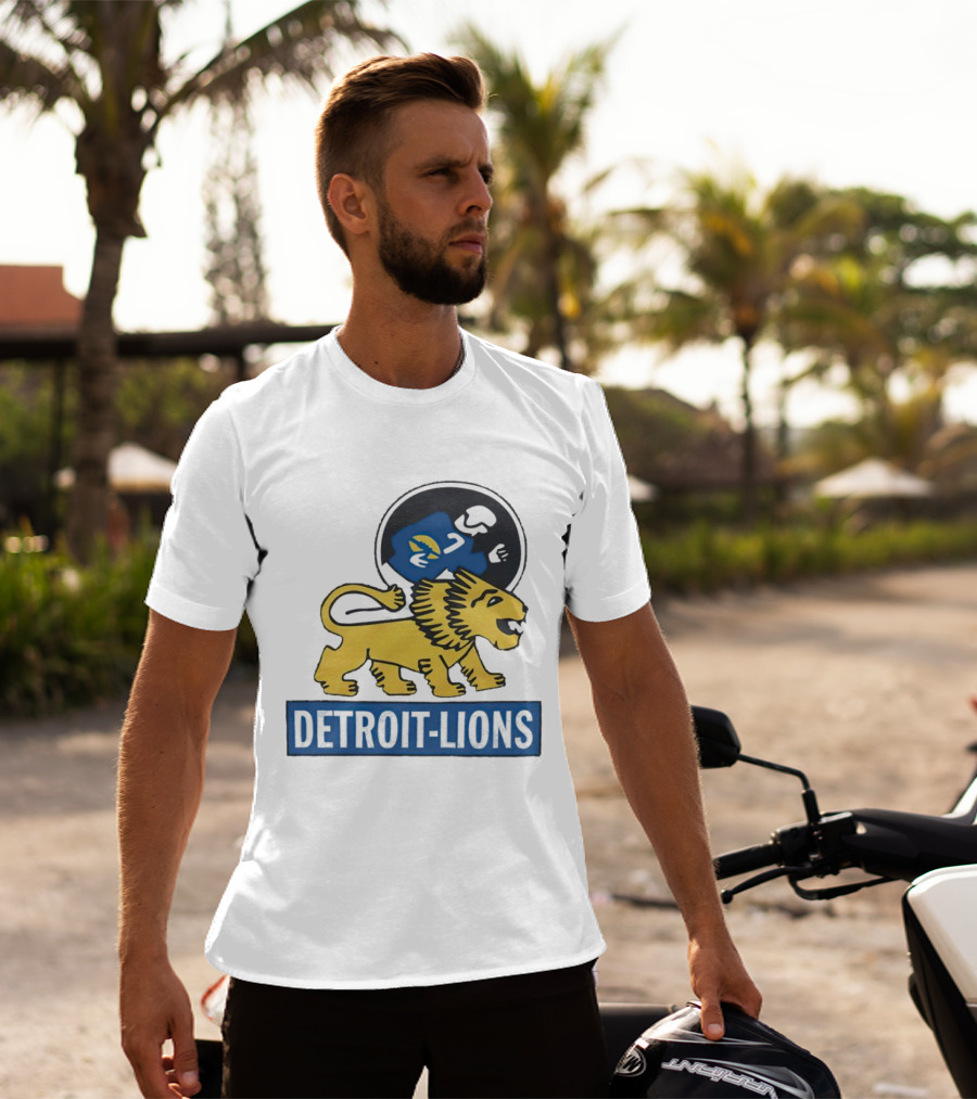Detroit Lions 1952 Vintage Inspired Graphic With Classic Lion Emblem T-Shirt