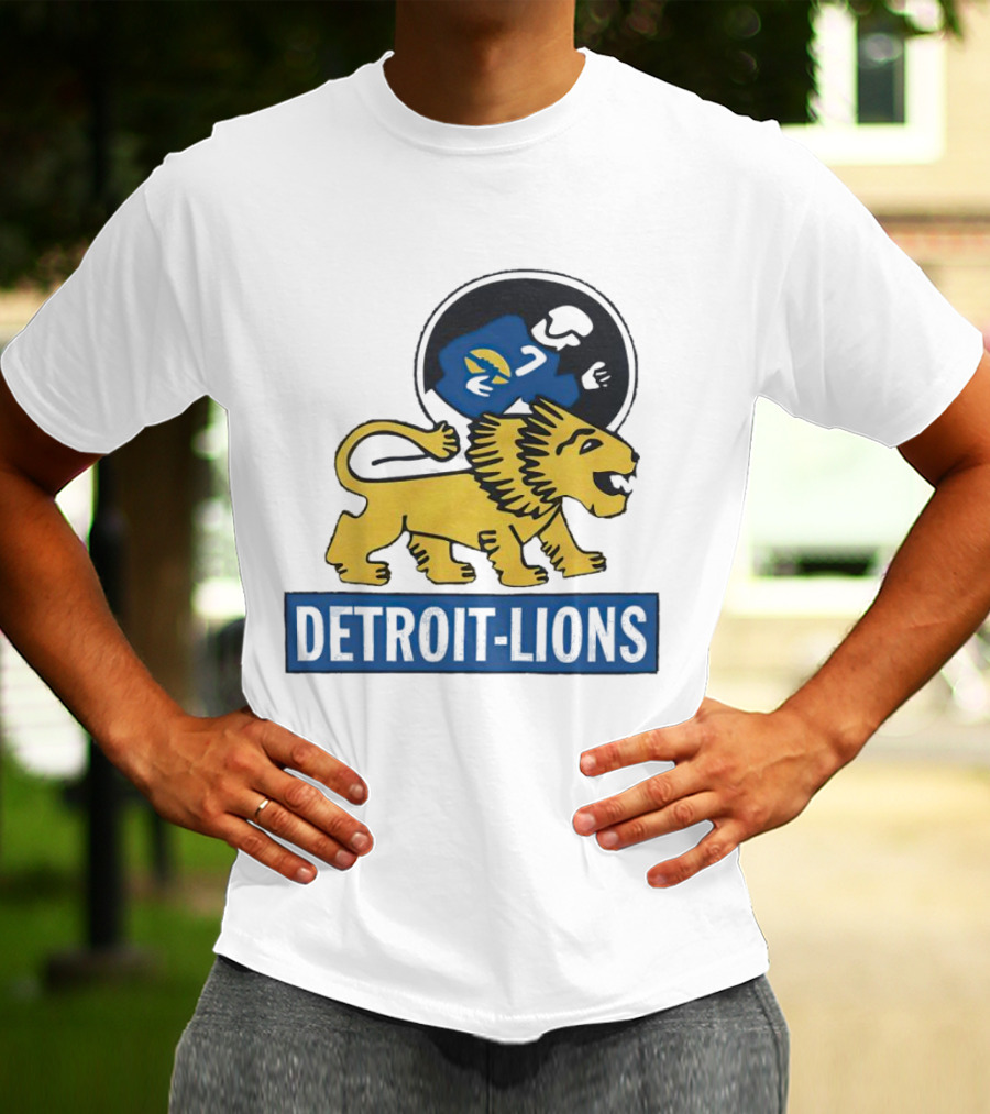 Detroit Lions 1952 Vintage Inspired Graphic With Classic Lion Emblem T-Shirt