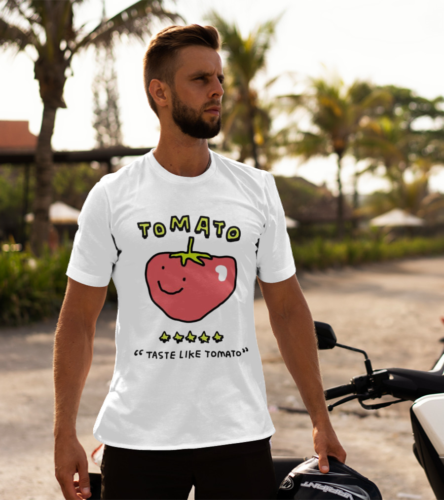 TOMATO Taste Like Tomato Five-Star Smiling Tomato Face T-Shirt