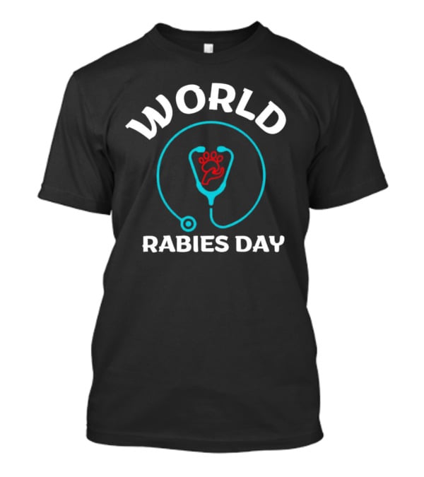 World Rabies Day Stethoscope Pawprint T-Shirt