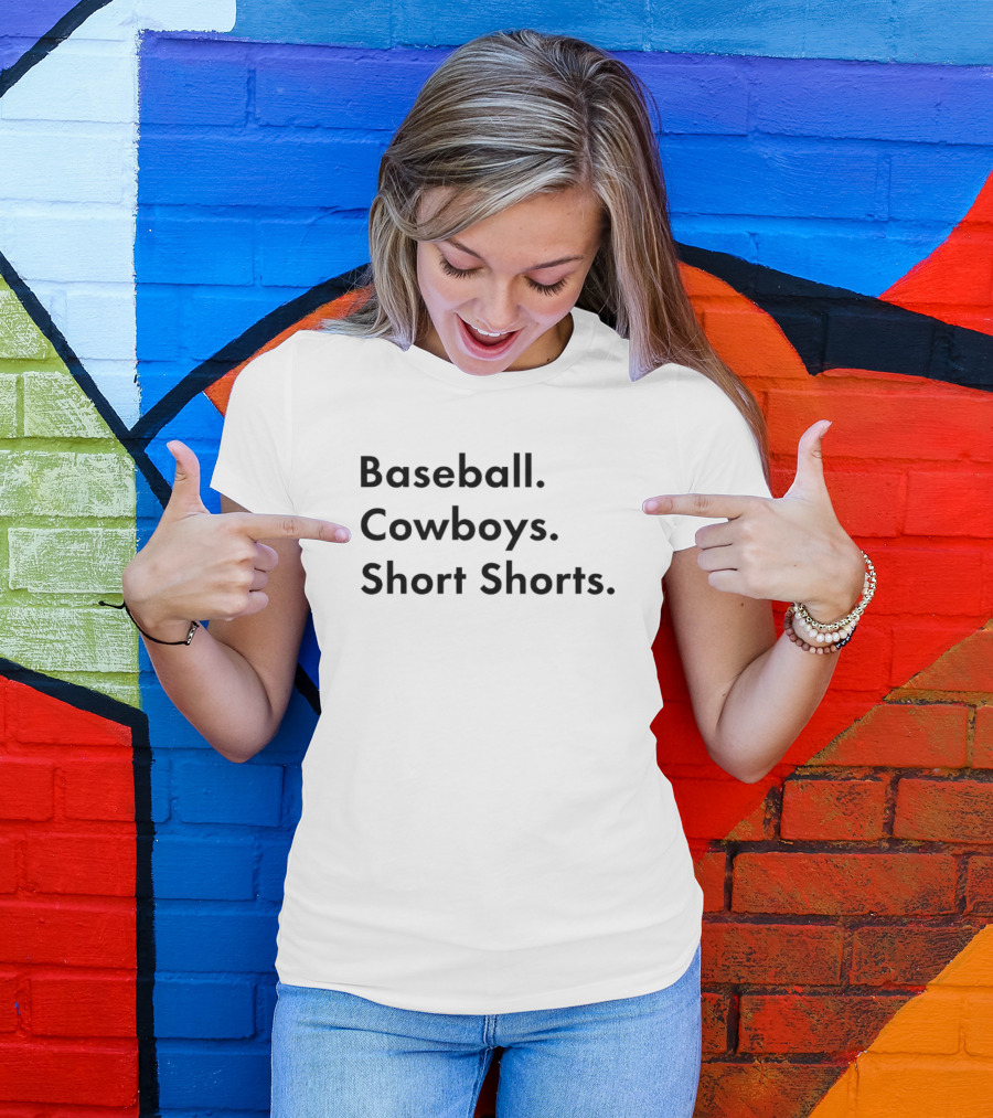 Baseball Cowboys Short Shorts T-Shirt
