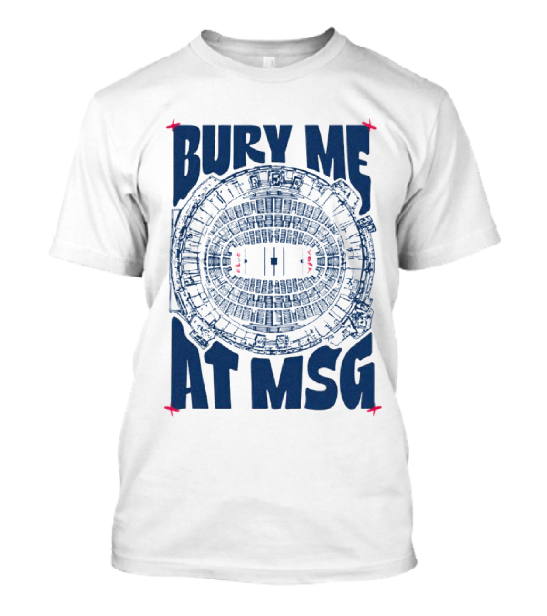 Bury Me At MSG Stadium Blueprint T-Shirt