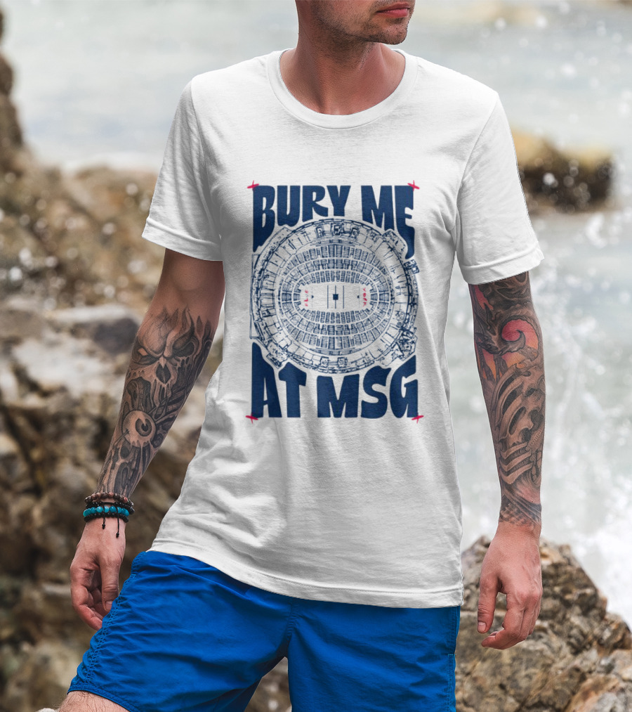 Bury Me At MSG Stadium Blueprint T-Shirt