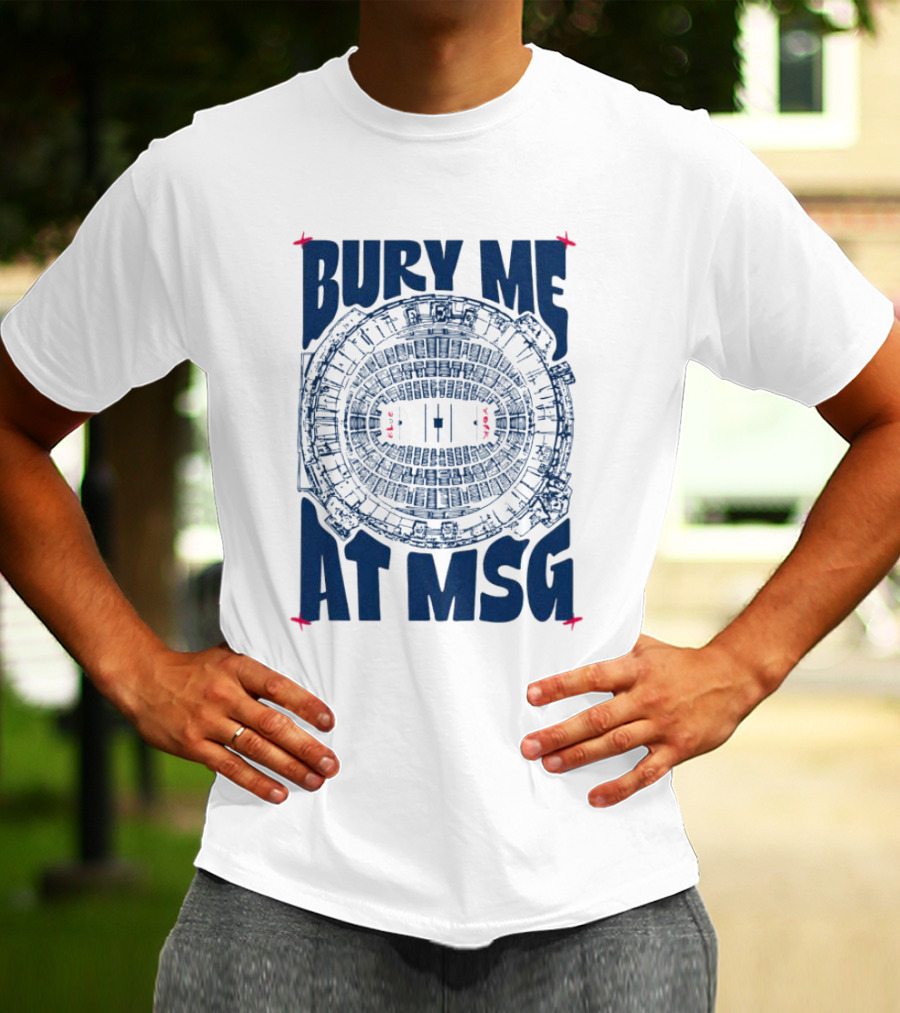 Bury Me At MSG Stadium Blueprint T-Shirt