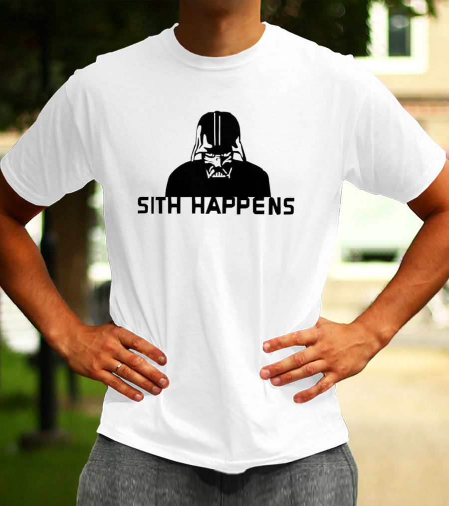 Darth Vader Sith Happens Iconic Star Wars Humor T-Shirt