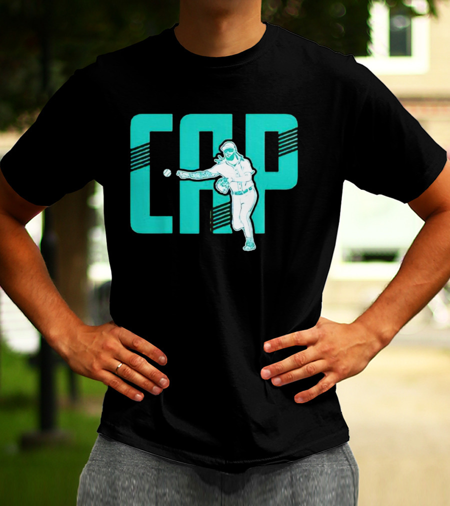Seattle Mariners Cap Pitching Player T-Shirt