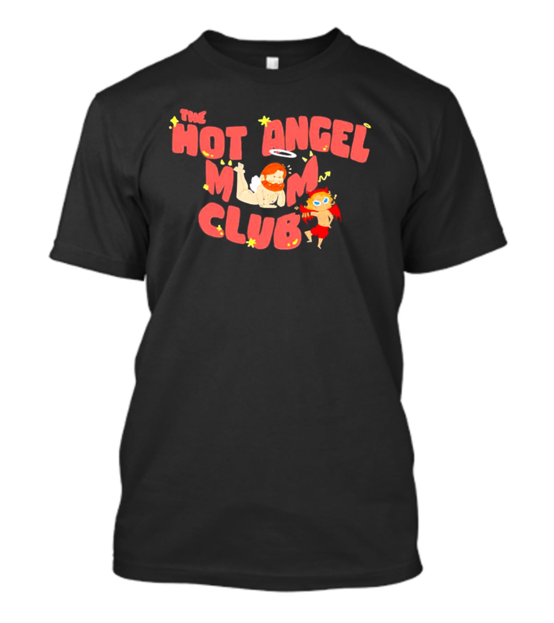 The Hot Angel Mom Club Playful Character T-Shirt