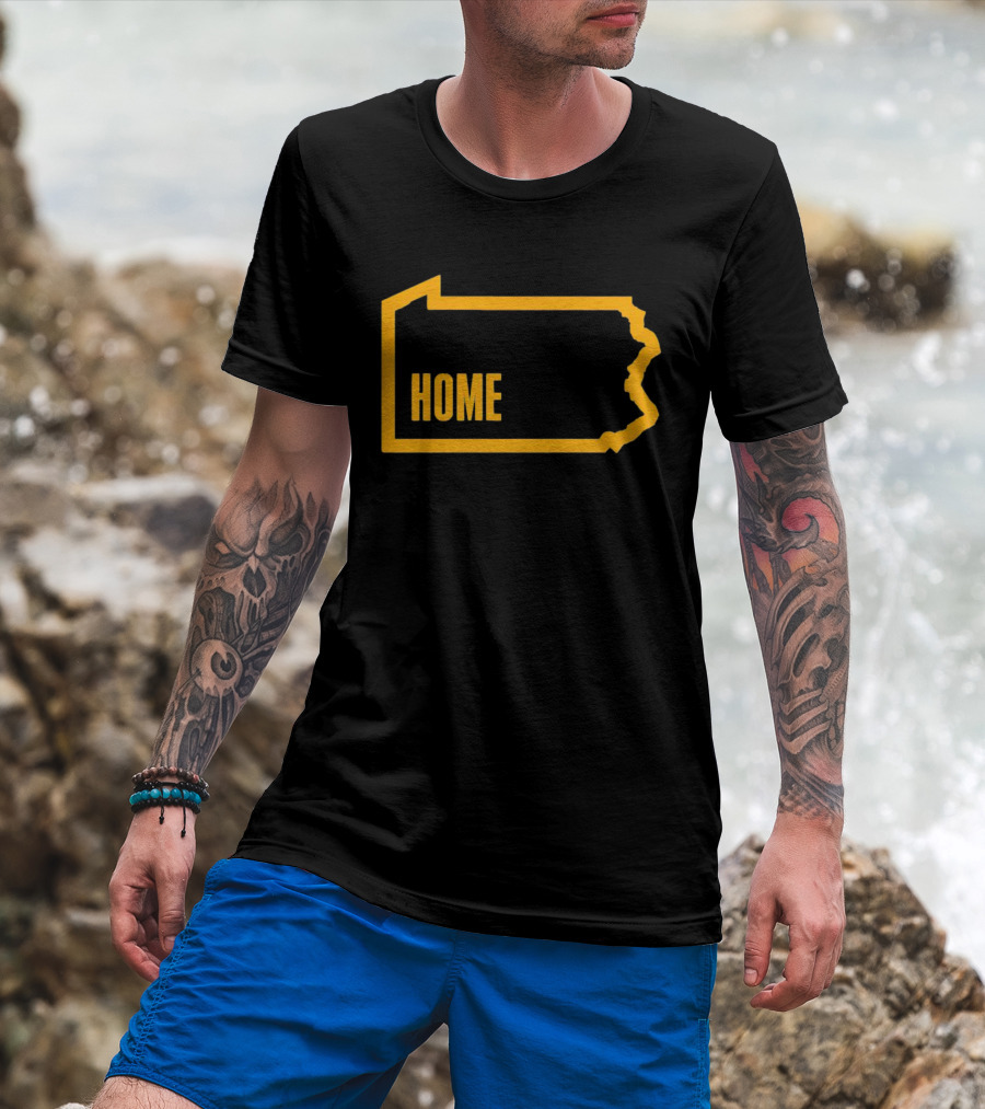 Home Pittsburgh Pennsylvania Map Outline T-Shirt