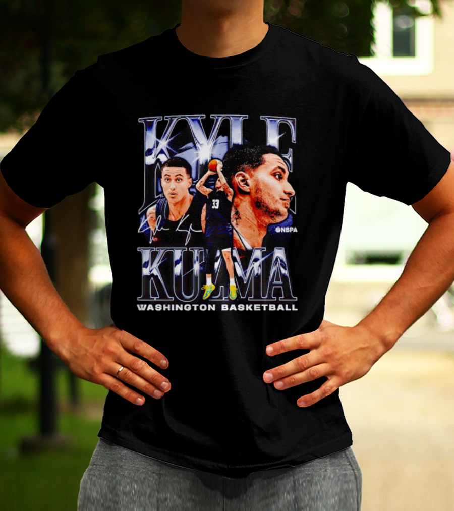 Kyle Kuzma NBPA Washington Basketball Collage Signature T-Shirt