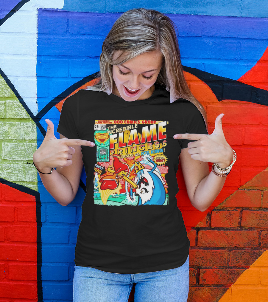 The Incredible Flame Princess Versus The Ice King Adventure Time 000 Comics Group T-Shirt