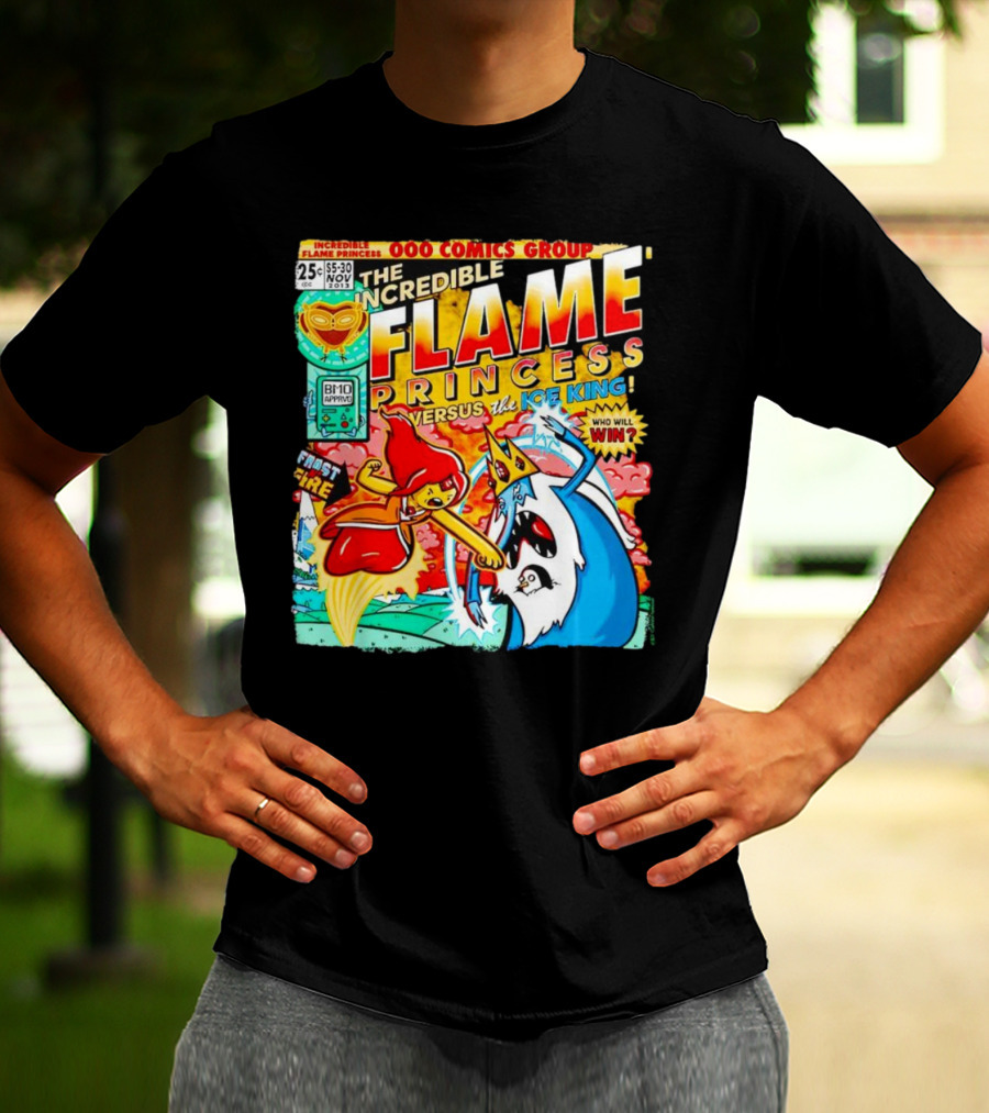 The Incredible Flame Princess Versus The Ice King Adventure Time 000 Comics Group T-Shirt