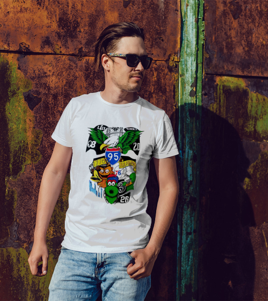 Dunphy 215 Tattoo Philadelphia 1776 Eagle Mascot 95 T-Shirt