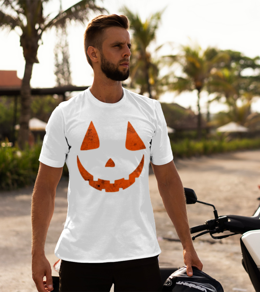 Halloween Spooky Pumpkin Face Scary Jack O Lantern T-Shirt