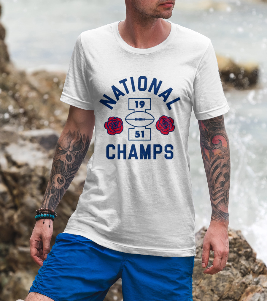 Illinois National Champs 1951 Roses Football T-Shirt