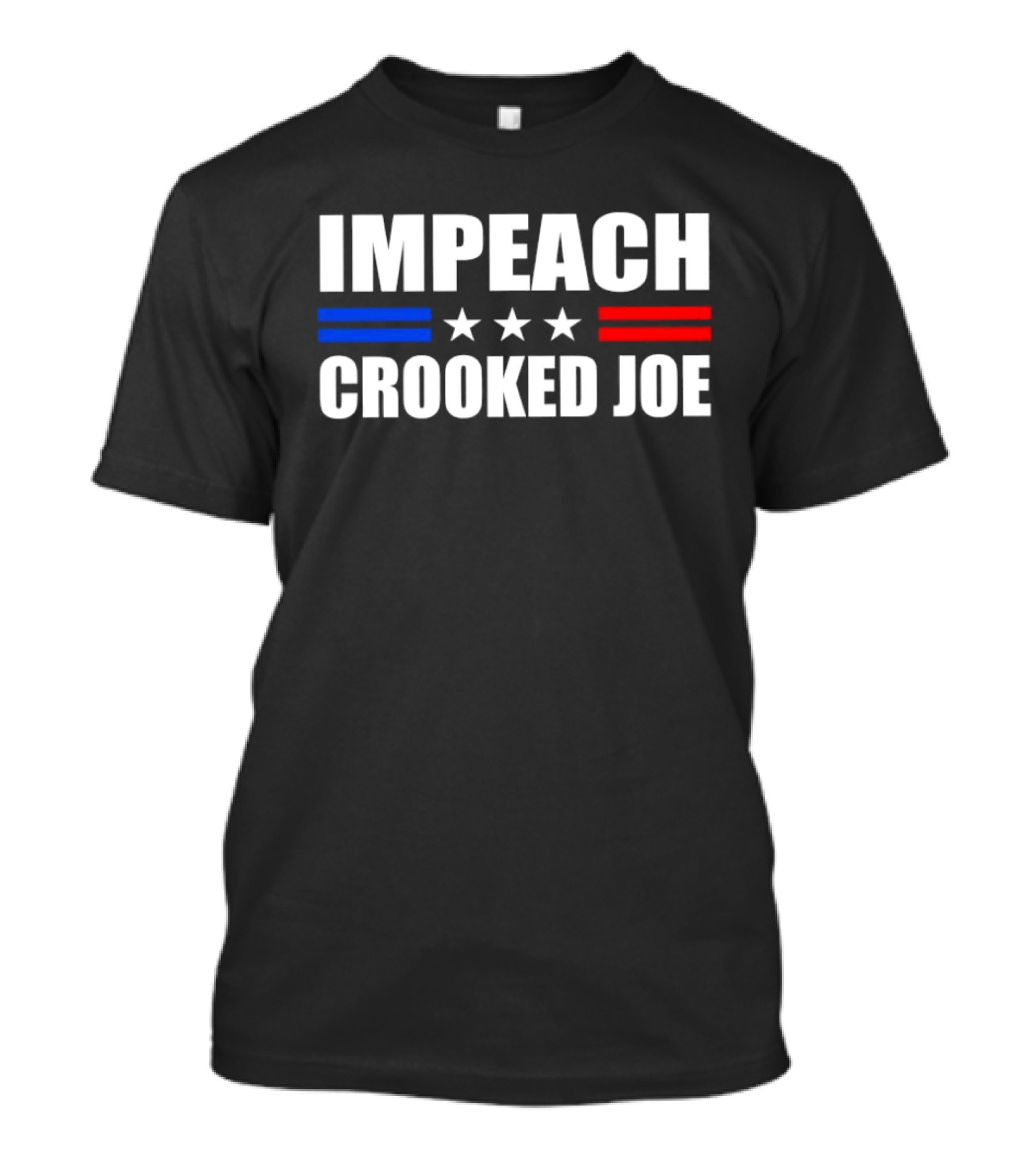 IMPEACH CROOKED JOE Stars Red And Blue Bars Political T-Shirt