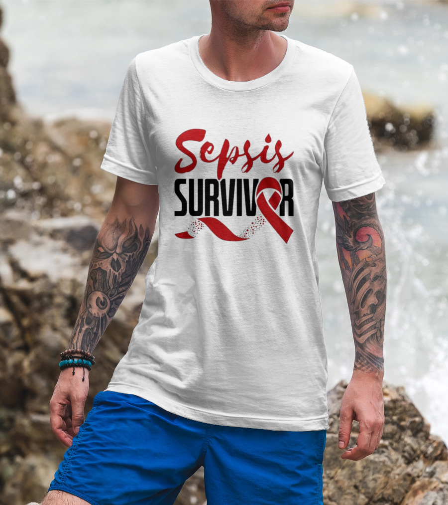 Sepsis Survivor Awareness Red T-Shirt