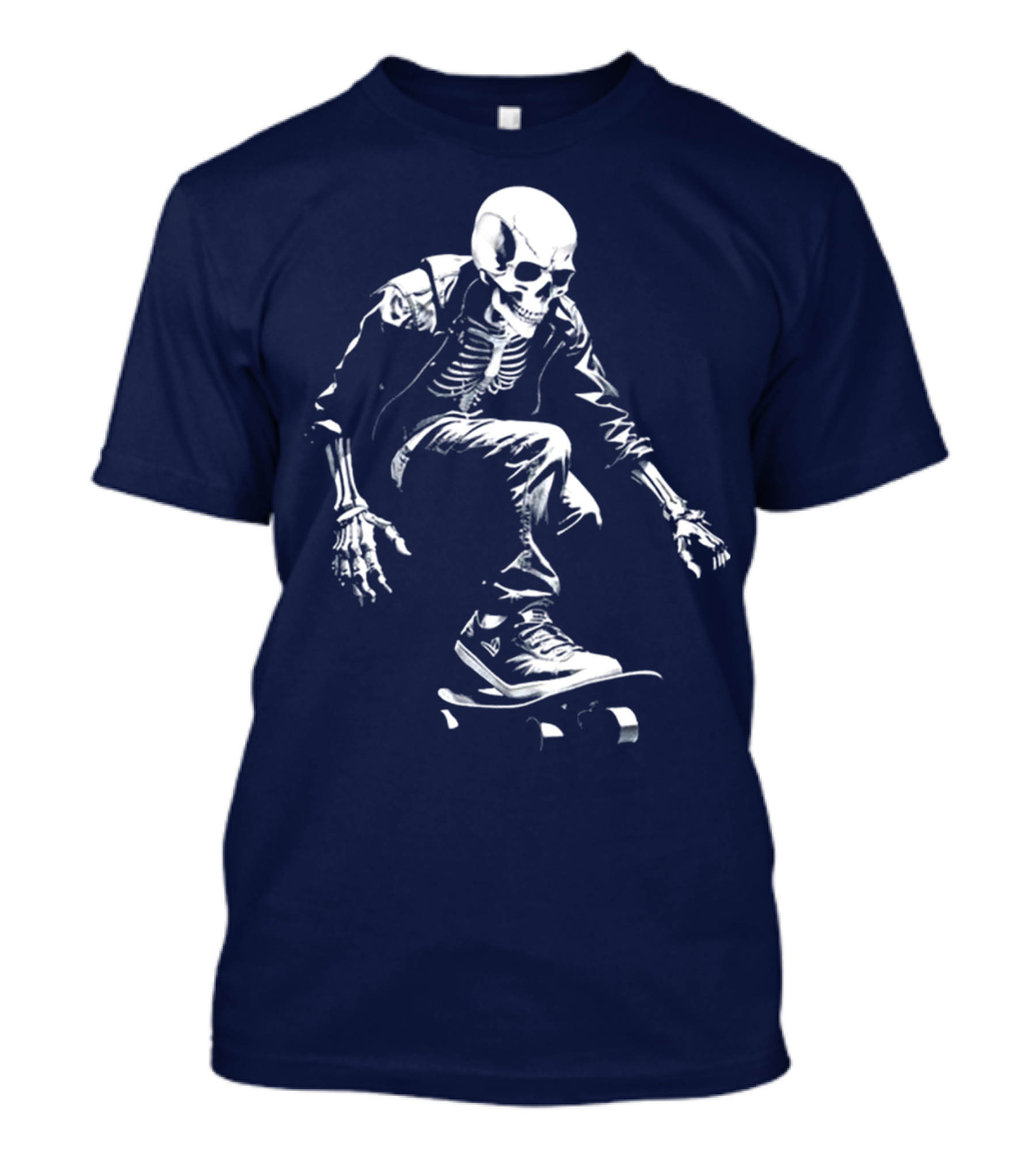 Skeleton Skateboarder Cool Iconic Street Style Skater Pose T-Shirt