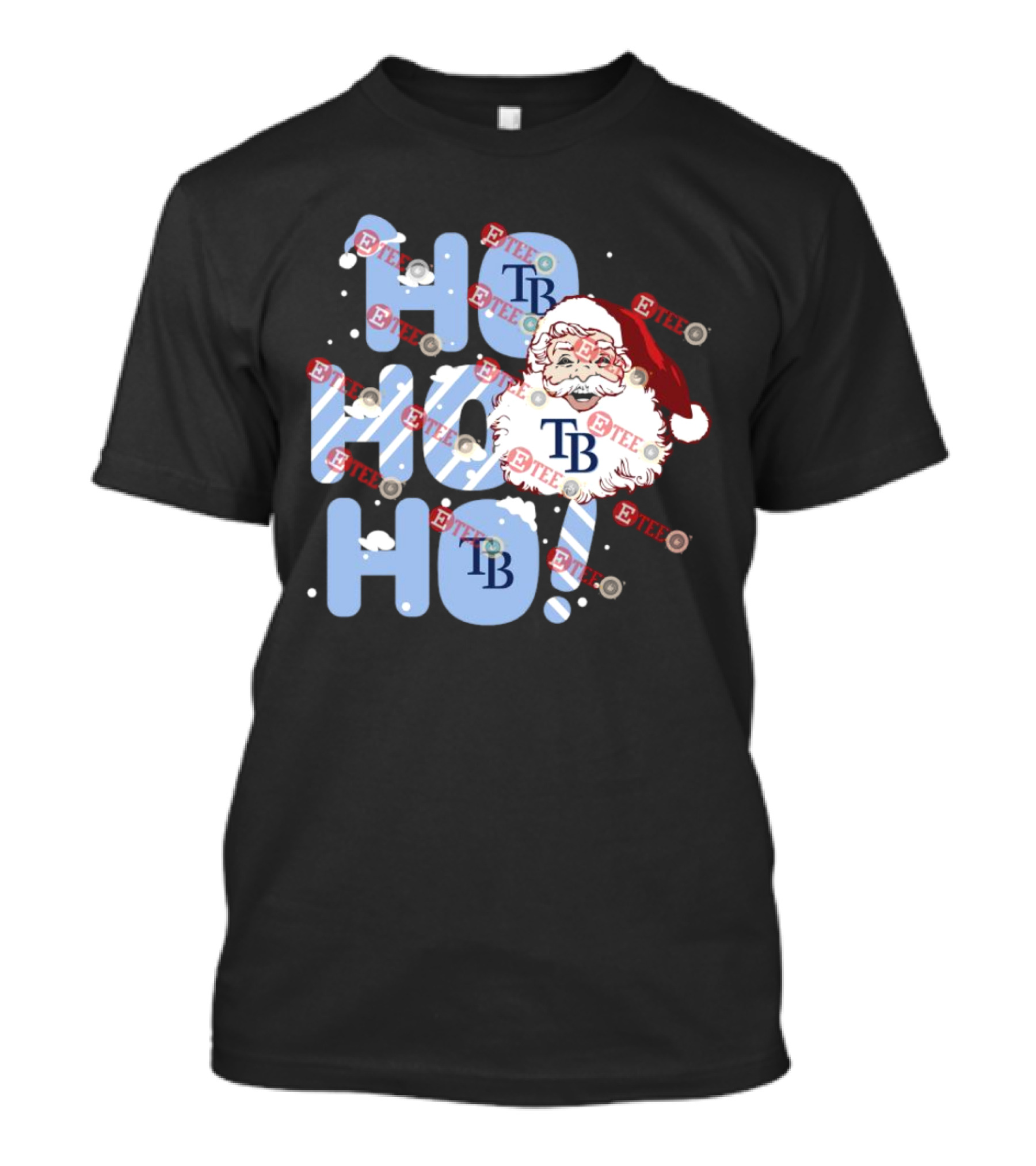 Tampa Bay Rays Santa Claus Ho Ho Ho TB Christmas Holiday T-Shirt