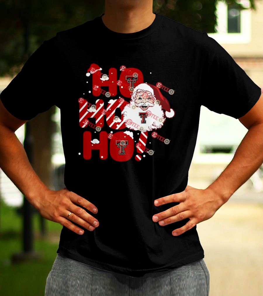 Texas Tech Red Raiders Santa Ho Ho Ho Christmas T-Shirt