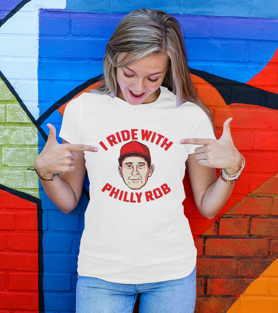 I Ride With Philly Rob Red Cap T-Shirt