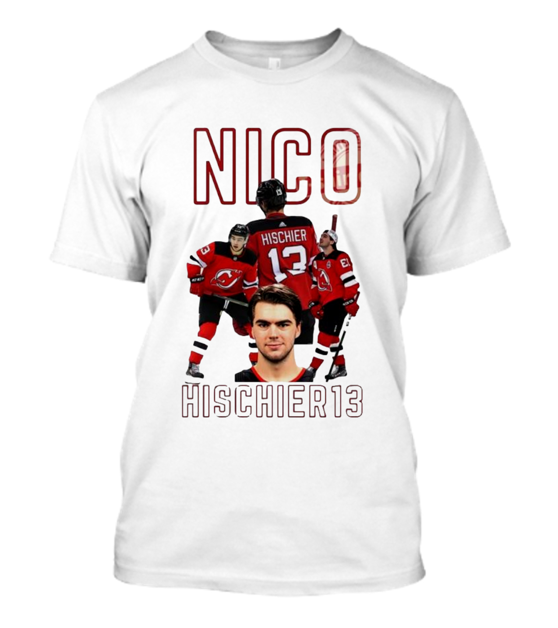 Nico Hischier 13 New Jersey Devils Hockey T-Shirt