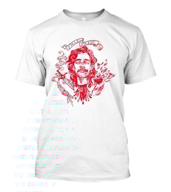 Field Medic Decapitated Roses And Leaves Red T-Shirt